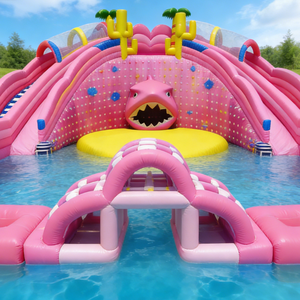 Tobogán Acuático <span class=keywords><strong>Inflable</strong></span> con Piscina, Toboganes Inflables para Parque Acuático, Tobogán Acuático, <span class=keywords><strong>Castillo</strong></span> <span class=keywords><strong>Inflable</strong></span> para Niños y Adultos - Product Image 2