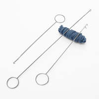Crochet à boucle en acier inoxydable avec loquet, outils de couture, accessoires de tricot DIY