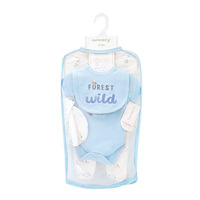 Ensemble de 5 vêtements pour bébé unisexe, coffret cadeau pour nouveau-né, combinaison en coton, pantalon, chapeau, 0-6 mois, vêtements de nuit pour bébé, 100% coton, dessin animé