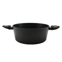 Vente en gros service de casseroles en aluminium avec revêtement de garniture antiadhésive Pot de cuisine anti-adhésif au design classique pour la cuisson à induction