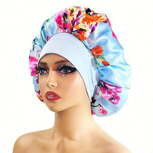 Gorro de satén ajustable para dormir, impermeable, de doble capa, para mujer, diseño de trenza, para el cuidado del cabello, regalo promocional - Product Image 1