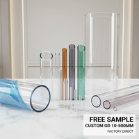 Tube acrylique transparent coloré sur mesure, diamètre extérieur 10-500 mm, tube en PMMA polycarbonate de grand diamètre, 100% matière vierge, prix direct usine