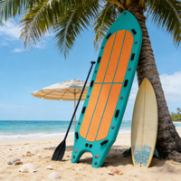 Planche de paddle gonflable tout-terrain premium de 15' avec PVC de qualité militaire Drop Stitch, kit complet ISUP à 3 ailerons pour 2 personnes