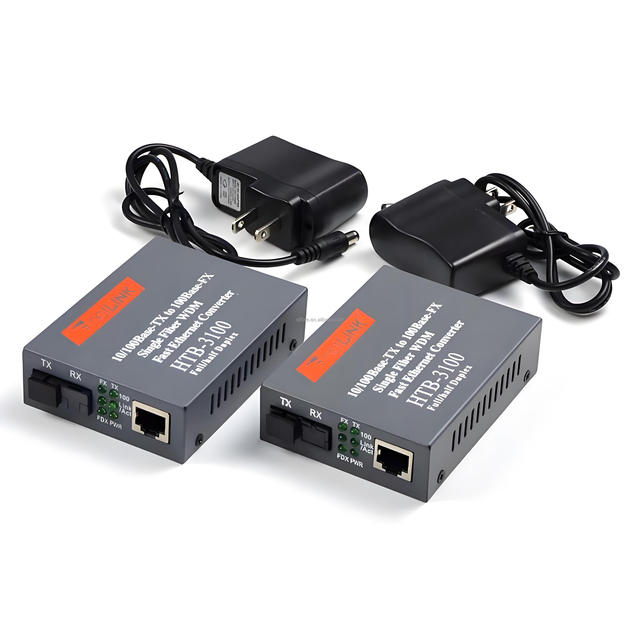 Netlink HTB-3100 Fiber Media Converter OEM 10/100M BIDI A/B Optical Fiber Gigabit Ethernet 10km 20km PoE 4G 3G GSM SDK Networks