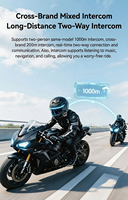 Casque Intercom Moto Bidirectionnel Sans Fil 6.0 avec Portée de 1000m pour la Communication Audio en Conduite