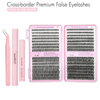 640 PCS Grosir DIY Lash Book 50P 60P Bulu Mata Cluster Campuran Wispy Individual Segment Ekstensi Bulu Mata Tipis