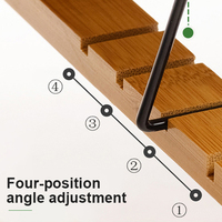 Table d'appoint portable en bois pour ordinateur portable, table pliante simple, réglable sur plusieurs niveaux, petite table pour la maison, le dortoir, la chambre à coucher