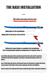 KOETSU 9-Zoll Slide-In Locking Fin, erhältlich in Rot und Blau, kompatibel mit Surfbrettern, Paddleboards und SUPs - Product Image 6