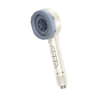 Pommeau de Douche Massant Économiseur d'Eau en Plastique ABS Chromé au Design Moderne avec Bouton Poussoir, Filtre Anti-Chlore, Personnalisable OEM