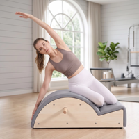 Correcteur de posture en bois d'érable durable et écologique pour Pilates, avec arc de soutien dorsal et baril d'entraînement, pour la correction de la posture, idéal pour studio de yoga et fitness à domicile