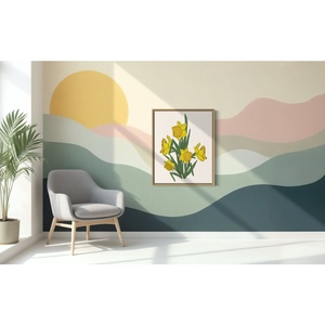 Panel de pared botánico metálico con diseño floral para un acento de pared duradero y un estilo botánico moderno - Product Image 4