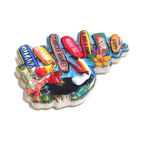 Aimant en résine <span class=keywords><strong>3D</strong></span> personnalisé, design de poteau de signalisation de plage ensoleillée de Varna et de Guyane, imprimé UV, souvenir de Bulgarie, aimant de réfrigérateur - Product Image 5