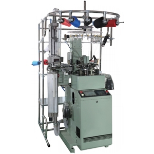 Italy Model Auto-Linking Sock Knitting Machine Single Cylinder 3 3/4 Diameter with Socks Packaging Machine - Product Image 1