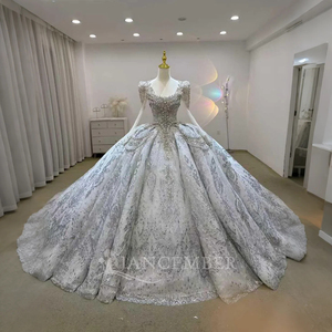 Vestido de Novia de Lujo con Perlas, Vestido de Novia Brillante, Vestido de Baile Personalizado, Vestidos de Novia Boda Lsjj44 Jancember - Product Image 6