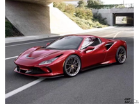 Kit de carrosserie d'angle de pare-chocs avant en fibre de carbone style N pour Ferrari F8, kit de voiture personnalisé léger, fournitures et outils automobiles