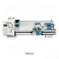 Tour à métaux manuel de précision YH6133 avec tête à engrenages, pour usage industriel, bricolage et formation, mini-tour d'établi