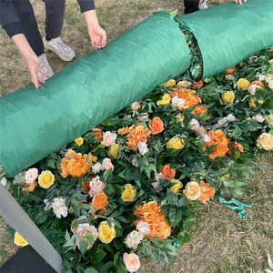 Toile <span class=keywords><strong>de</strong></span> fond murale florale artificielle, fleurs en soie au toucher réel, mariage à l'église, fleurs élégantes, boutique <span class=keywords><strong>de</strong></span> fleuristes, décoration <span class=keywords><strong>de</strong></span> photomaton - Product Image 6