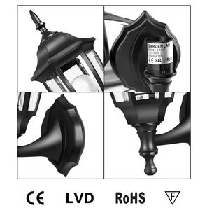 P341 E27 Lampholder Traditional Style IP44 PC Diffuser Waterproof Garden Patio <strong>Coach</strong> Vintage Wall Lantern Outdoor <strong>Light</strong> - Product Image 5