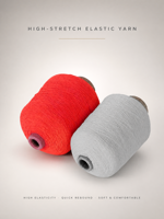 Fil de polyester Spandex teint à âme en filé, haute ténacité, qualité uniforme, technique OE, torsion personnalisée pour tricotage et tissage de chaussettes