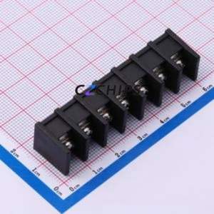 MX35C-8.25-07P-BK01-Cu-S-A Barrier <b>Terminal</b> <b>Block</b> Through hole,P=8.25mm <b>Connector</b> Two Sides 8.25mm 1x7P Straight Pin - Product Image 1