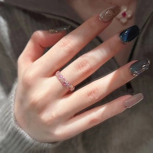 S925 Sterling Silver Ring Với Gradient Màu Hồng Thanh Lịch Ánh Sáng Sang Trọng Phong Cách Thời Trang Nhẫn - Product Image 6