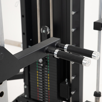 Machine Smith intégrée et appareil d'entraînement fonctionnel, système de câbles à poulies doublement réglables, rack à squats, équipement de fitness à charge par broches