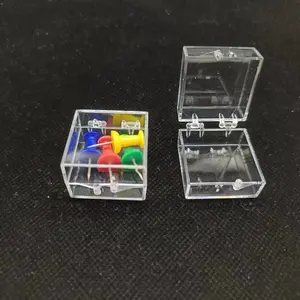 Kotak bahan PS cetakan injeksi portabel untuk kotak koin plastik dengan engsel