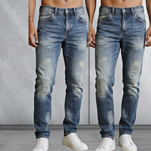 Venta al Por Mayor Jeans de Marca de Diseñador Streetstyle para Hombre de Alta Calidad Corte Slim Fit Casual Desgastados Lavados - Product Image 2