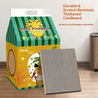 Maison pour chat portable en forme de carton de lait, avec poignée, en carton ondulé épais, motif citron, style épuré, abri intérieur pour animaux de compagnie