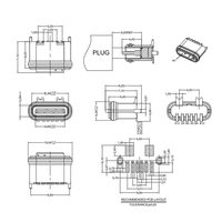 Connecteur USB DVI 6 broches à montage sur carte PCB, prêt pour la production, avec 6 ports pour la conception de cartes d'échantillonnage et de production en série