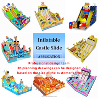 Château gonflable à thème canard en caoutchouc à vendre, toboggan combiné pour les activités scolaires et de maternelle, location, installation facile