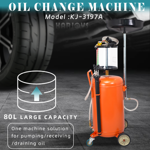 Machine de <span class=keywords><strong>vidange</strong></span> d'<span class=keywords><strong>huile</strong></span> hydraulique KARJOYS pour voitures, réservoir de récupération d'<span class=keywords><strong>huile</strong></span> usagée 80L, <span class=keywords><strong>pompe</strong></span> sous pression, extracteur à vide, garantie 13 mois - Product Image 2