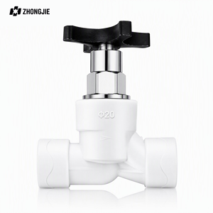 Válvula de Globo PPR de 20mm, 25mm, 32mm con Núcleo de Latón, Válvula de Cierre Manual, Accesorios de Tubería de Plástico, Fusión por Calor para Suministro de Agua - Product Image 3