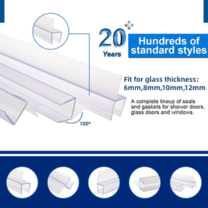 Tira impermeable lateral <span class=keywords><strong>de</strong></span> puerta <span class=keywords><strong>de</strong></span> cristal <span class=keywords><strong>para</strong></span> puerta <span class=keywords><strong>de</strong></span> <span class=keywords><strong>ducha</strong></span>, tira <span class=keywords><strong>de</strong></span> sellado impermeable <span class=keywords><strong>de</strong></span> Pvc <span class=keywords><strong>para</strong></span> puerta <span class=keywords><strong>de</strong></span> <span class=keywords><strong>ducha</strong></span>, tira <span class=keywords><strong>de</strong></span> goma impermeable - Product Image 2