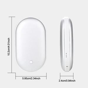 2-in-1 Electric <b>Hand</b> <b>Warmer</b> USB <b>Rechargeable</b> 5000mAh Power Bank <b>Mini</b> Handwarmer 3 Levels Double Side Heating for Home Office Use - Product Image 6