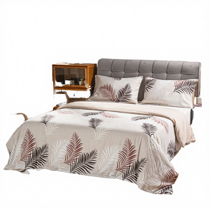 Indian Cotton Hand Block Printed Bedsheet and Pillowcase Set Artisan Floral Bedding for Home Decor Retail and Wholesale Supply - Product Image 3