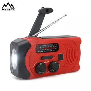 MEDING Máy Phát Điện Cầm Tay Sinh Tồn Khẩn Cấp Đèn Pin Led Radio Năng Lượng Mặt Trời - Product Image 1