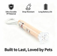 Mainan Laser Hewan Peliharaan 3-in-1 Portabel untuk Kucing Anjing, Desain Kartun Sederhana, Senter LED Genggam Mini Plastik, Daya Laser 5mW, Tersedia