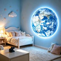 Lampe de projection LED USB moderne et créative - Lampe de bureau décorative pour la maison avec motif planète, en matériau ABS