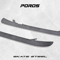 Lame de patin de hockey sur glace POROS avec revêtement en titane, dureté 56HRC, fabrication sur mesure en gros, nouveau design, qualité supérieure, prix abordable