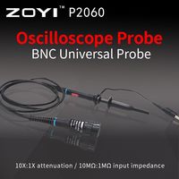 Kit de sondes d'oscilloscope P2060 BNC avec multiplicateur 1X/10X commutable pour pinces – Mesure haute précision fabriquée en Chine continentale