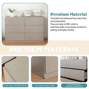 DB Buffet Commode Armoire À Plat Les Coins Buffet Serveur Console Table Armoires De Rangement Bar Armoire Classeurs - Product Image 5