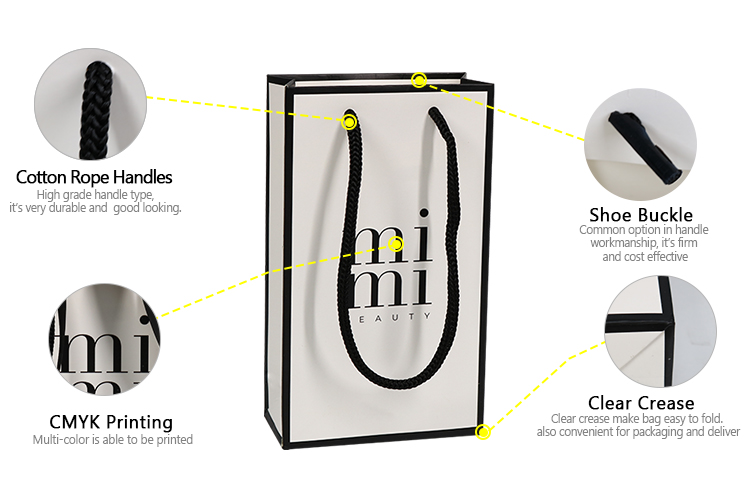 Accept different size shopping paper gift bag with tissue paper