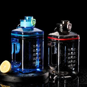 Square Sports Water Bottle 2.2L Direct Drink Wide Mouth With Carrying Rope For Fitness And Jumping - Product Image 1