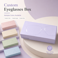 Boîte à lunettes pliable personnalisée imprimée, emballage cadeau en papier de qualité supérieure pour montures de lunettes et lunettes de soleil