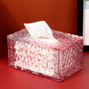 Kotak tisu dapat ditumpuk, kotak penyimpanan berlian cetakan Resin dengan tutup bentuk persegi panjang cetakan silikon epoksi Resin - Product Image 6