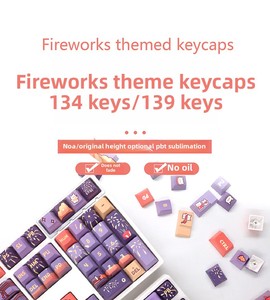 Tastiere personalizzate in fabbrica carine in materiale rosso PBT per tastiera meccanica VGN 64/75/96 - Product Image 5