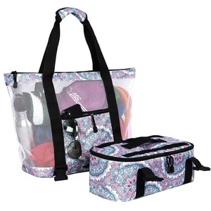 Bolsa de Viaje Grande con Cierre, de Malla de Poliéster Aislante, Color Sólido, Estilo Moderno, OEM - Product Image 5