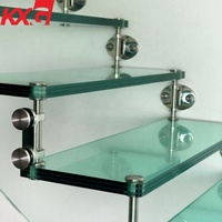Produit d'exportation bâtiment architectural magasin de bureaux escalier feuilleté trempé ultra clair clôture en verre balcon