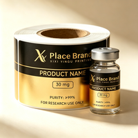 Etiquetas Personalizadas Autoadhesivas Mate Brillantes Doradas para Botellas, Duraderas, Imprimibles, con Logotipo y Cajas para Frascos de 3ml, 5ml y 10ml
